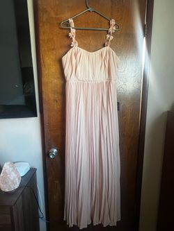 Pink strap long dress (Lulus) XL