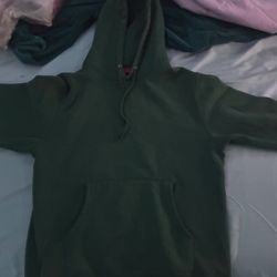 Supreme Satin Hoodie Dark Green 