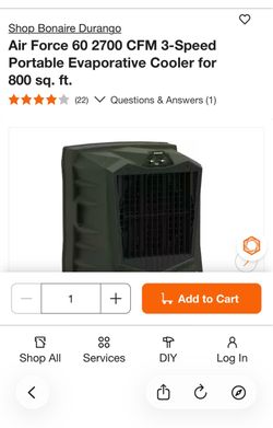 Portable evaporative cooler
