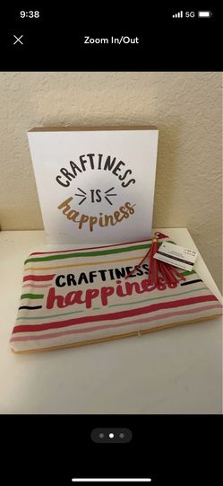 Craftiness Is Happiness Frame And Pouch 
