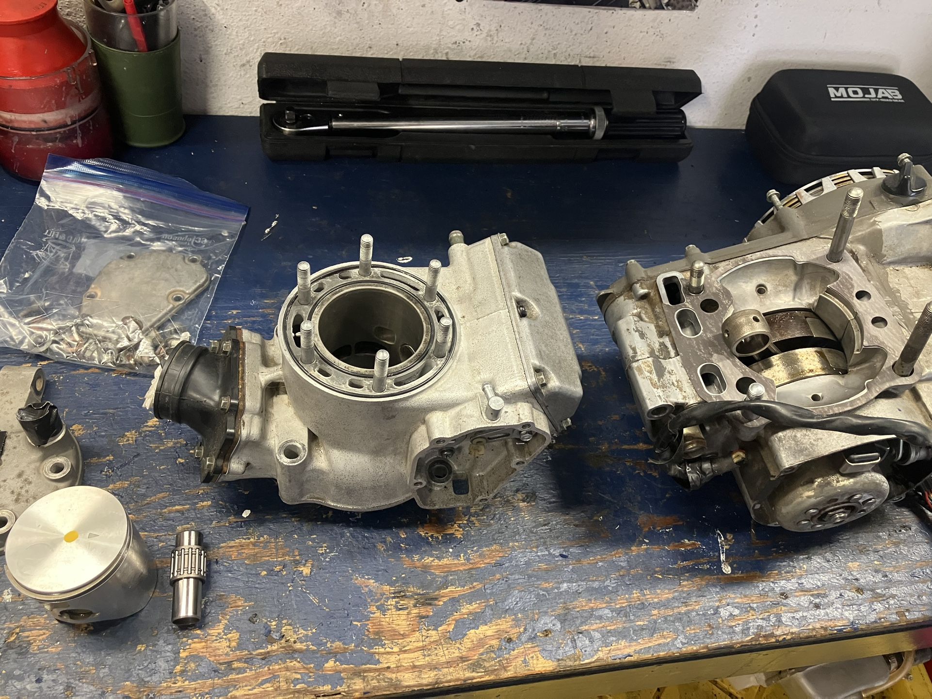 1998 Suzuki RM250 Motocross Dirt Bike Engine Cylinder Bottom End Crankshaft Motor Rm 250