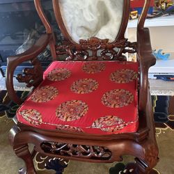 Rosewood And Marble Armchair 