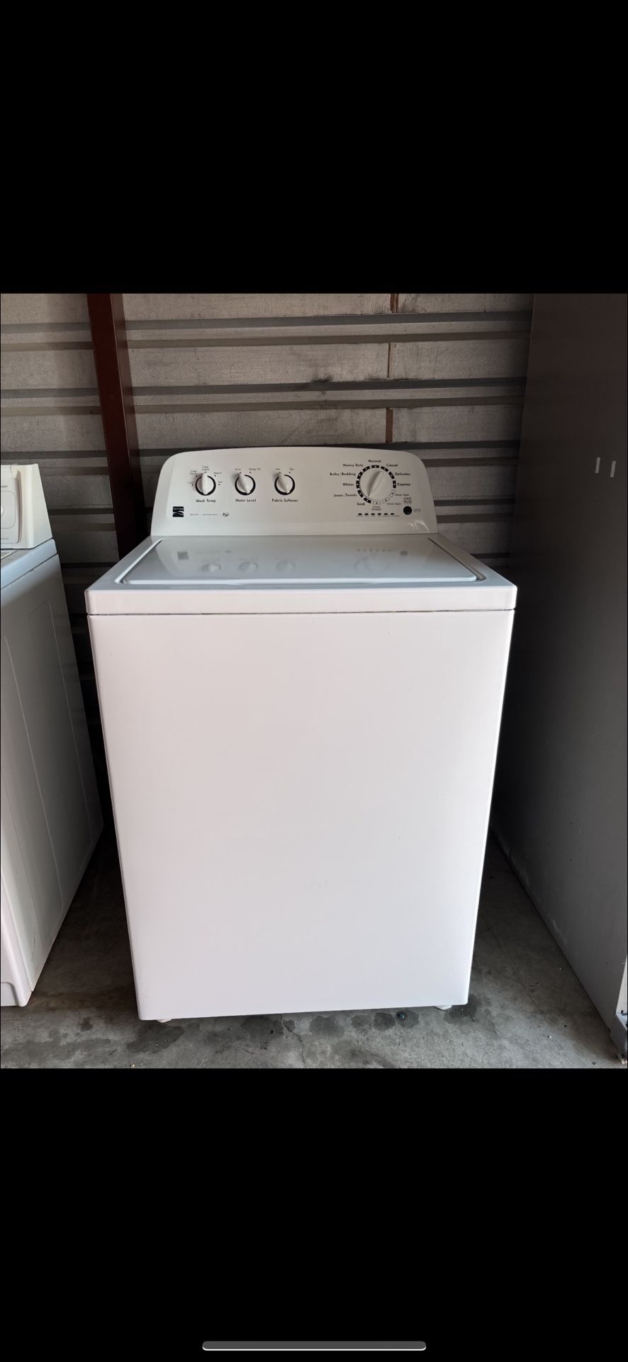 White Kenmore washer