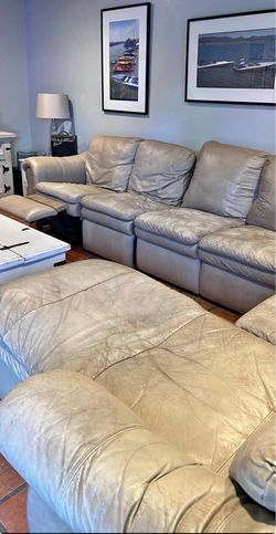 Leather Sectional couch / sofa