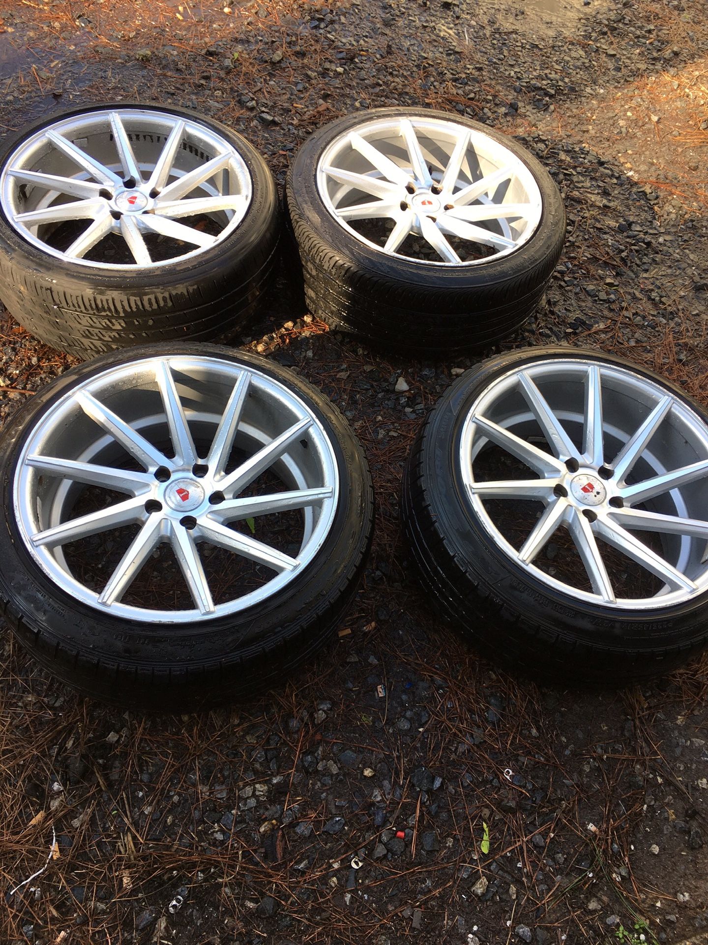 IPW Model: W013 19 inch staggered wheels. 19x8.5(front 235/40/19)-19x9.5(rear 255/35/19) bolt pattern:5x112 new tires 9/10 tread wear. $800