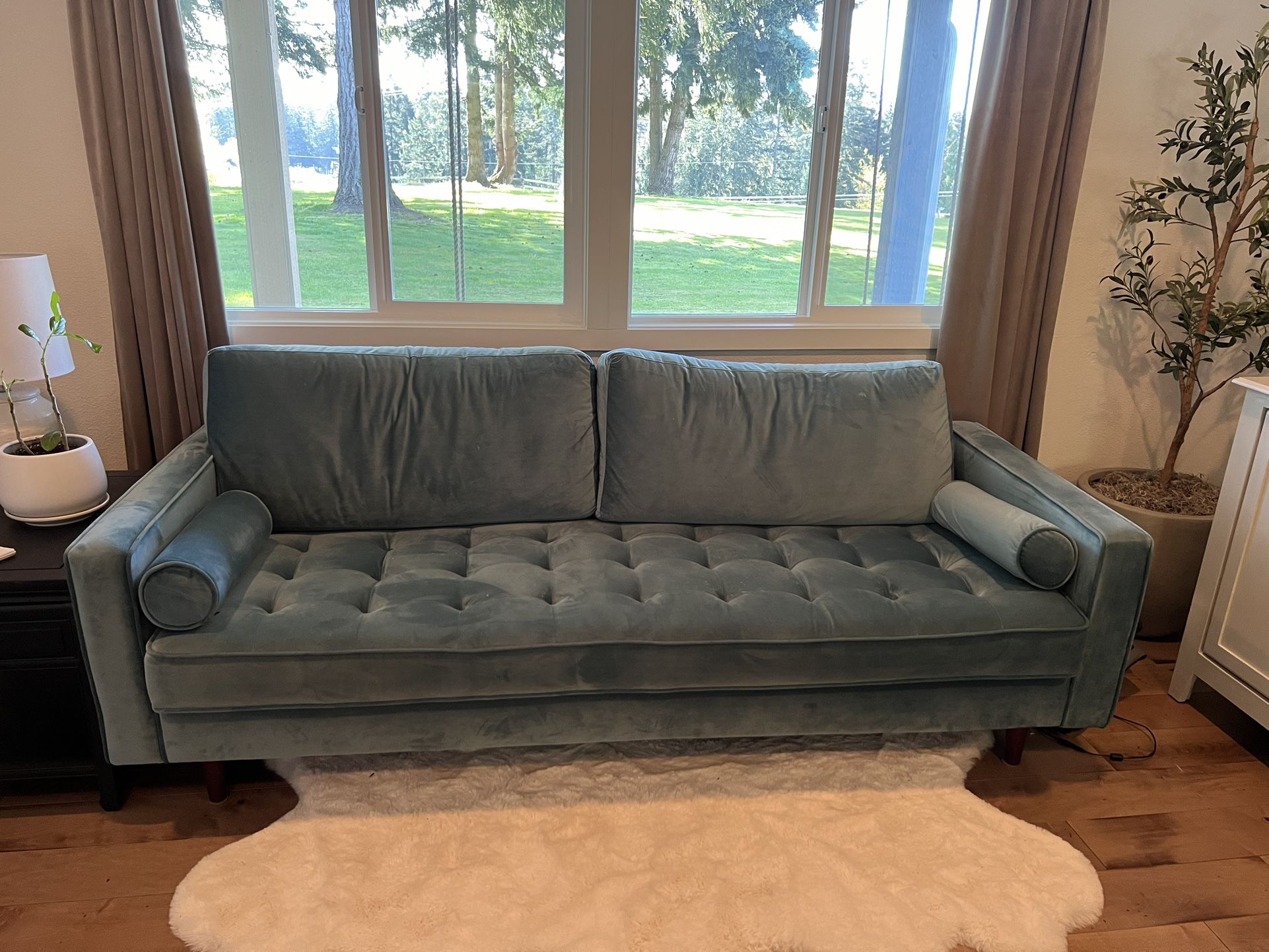 Blue Velvet Couch