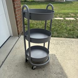 3 Tier Round metal Utility Cart