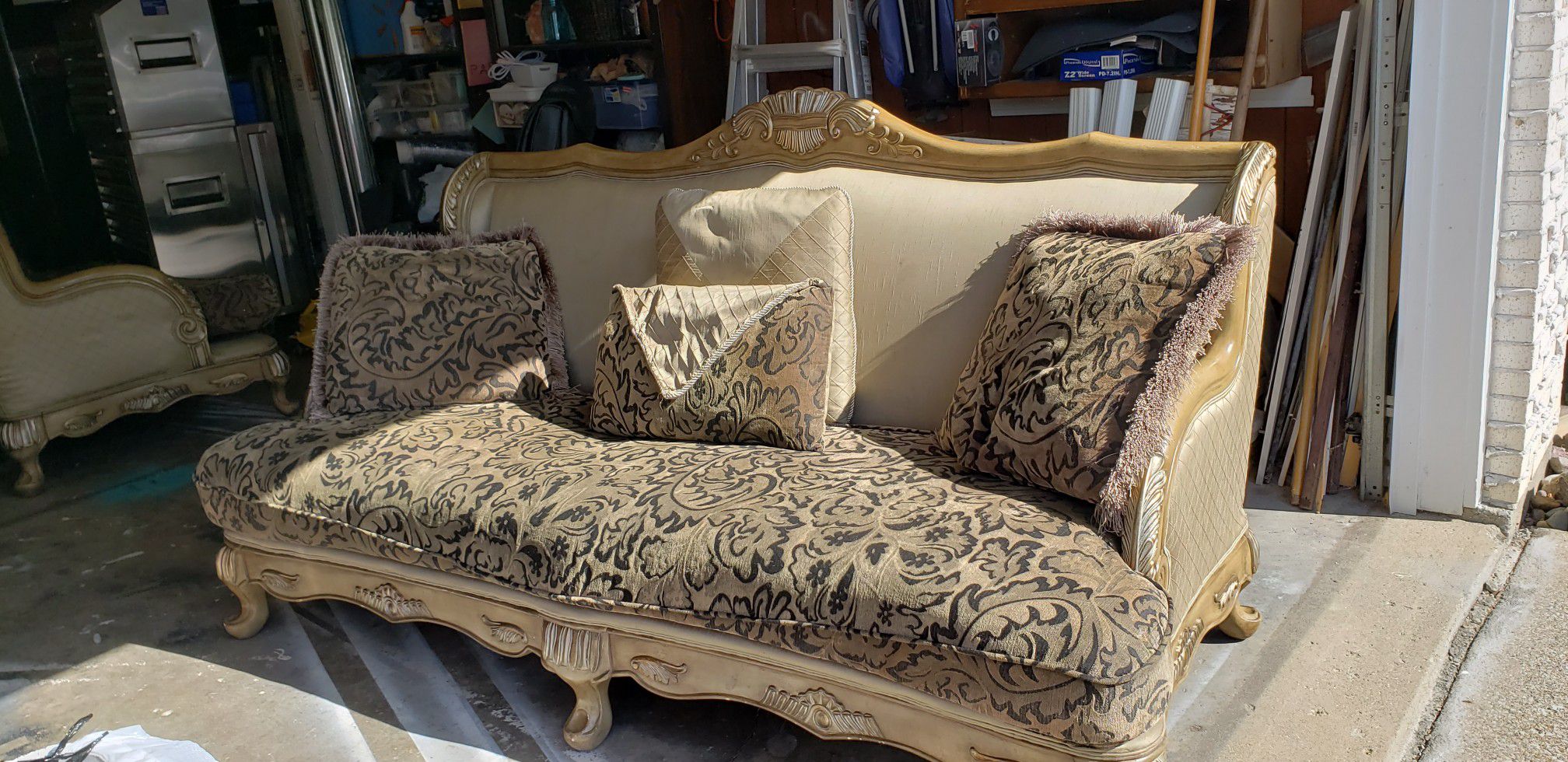 vintage sofa and love seat