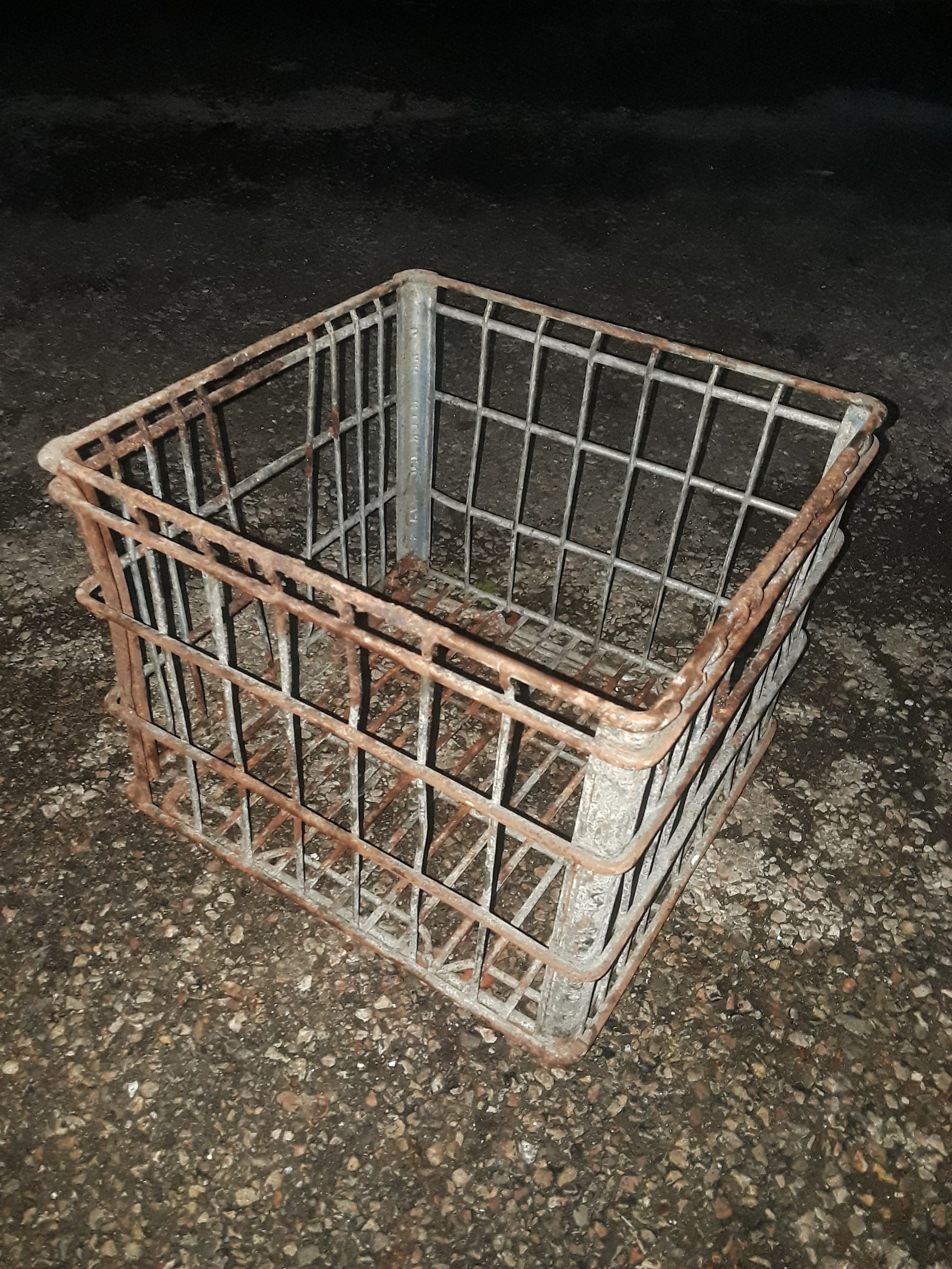 Metal milk crates