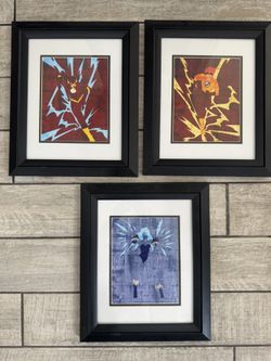 Set Of 3 DC Comics Framed Art Prints Depiction Of Killer Frost & Flash 17.5x14