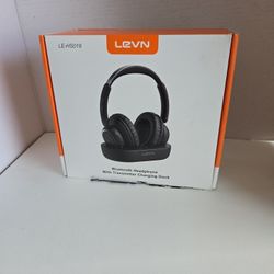 Wireless Headphones for TV Watching, Seniors w TV Transmitter Charging Base LEVN