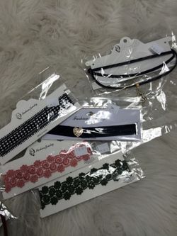 Multiple style chokers for five dollars each