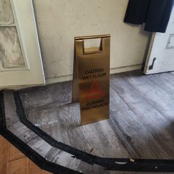 Golden Wet Floor Sign 