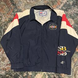  Vintage 1998 Super Bowl Logo Athletic Windbreaker   