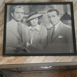 Casablanca Framed Black and White Movie Still