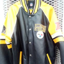Leather official NFL Steelers Jacket 