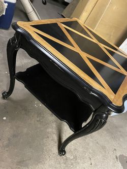 Basset Inlaid Wood End Table