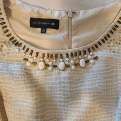 Jones New York Elegant Beige Dress Size 10