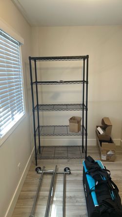 5-Tier Black Wire Metal Storage Shelf