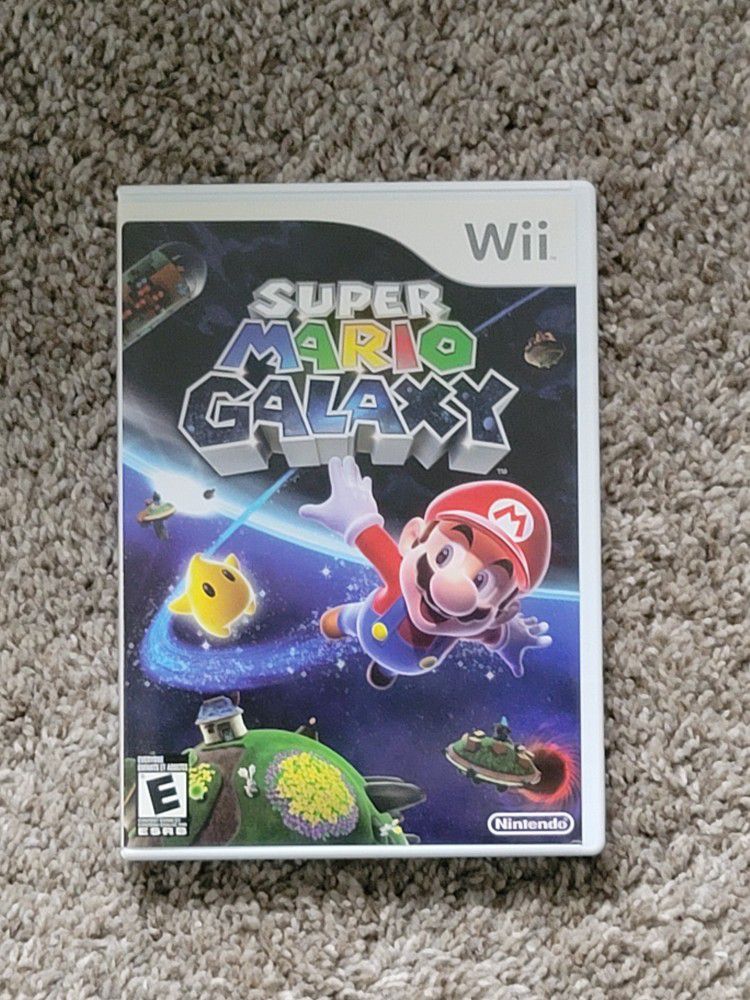Super Mario Galaxy (Nintendo Wii) Disc, Case, Manual - Tested/Working