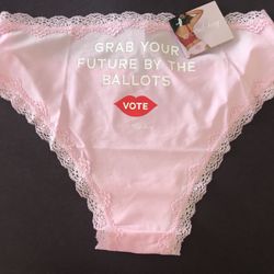 “Grab Your Future By The Ballots Vote” Smart & Sexy Lace Trim Bikini Underwear