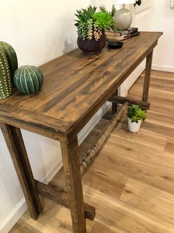 Solid Wood Handcrafted/Upcycled Console Tanle
