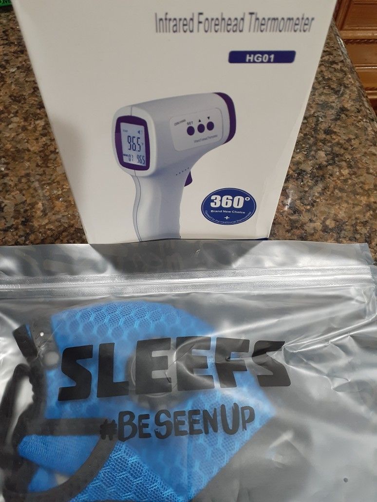 Temperature Checker Plus Face Mask With Velcro