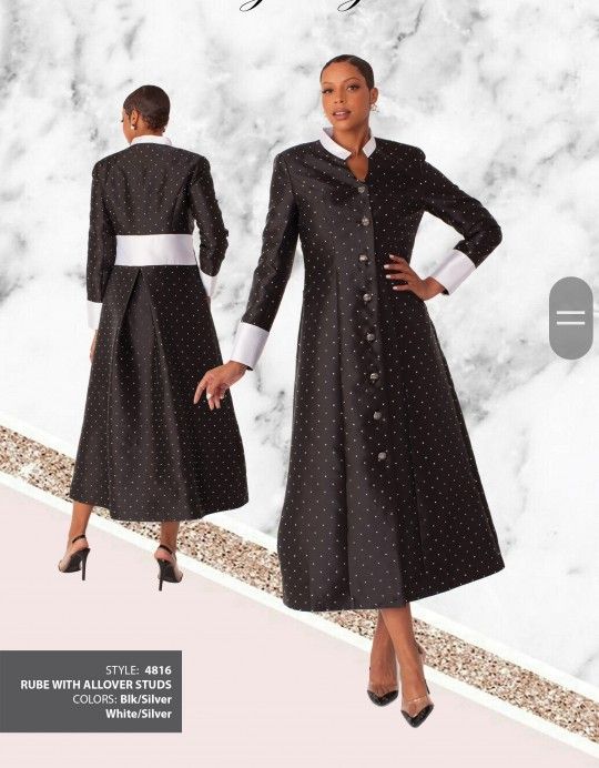 Designer Rhinestone Dress Minister Robe