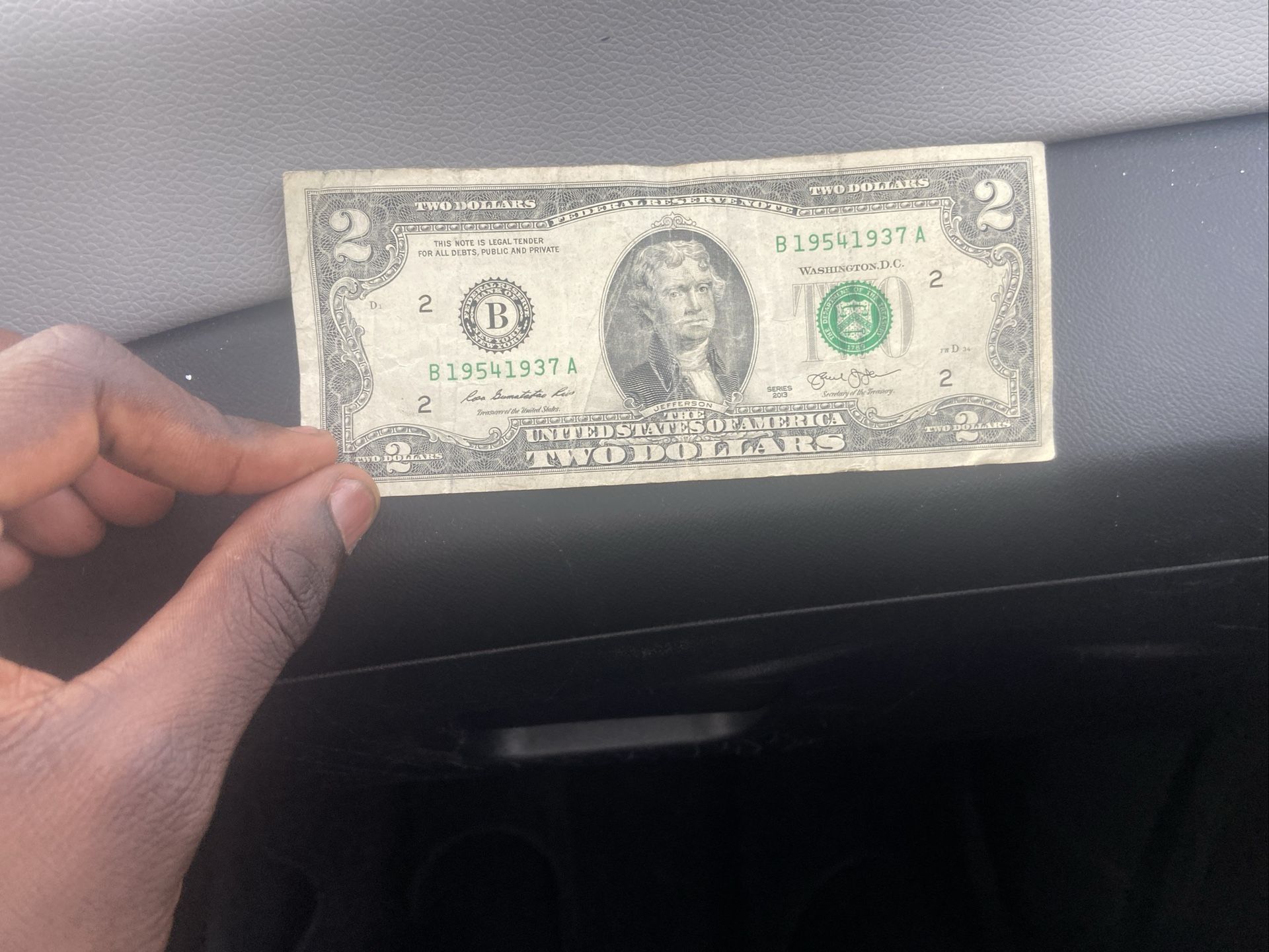 Circulated 2013 Series B $2 Bill