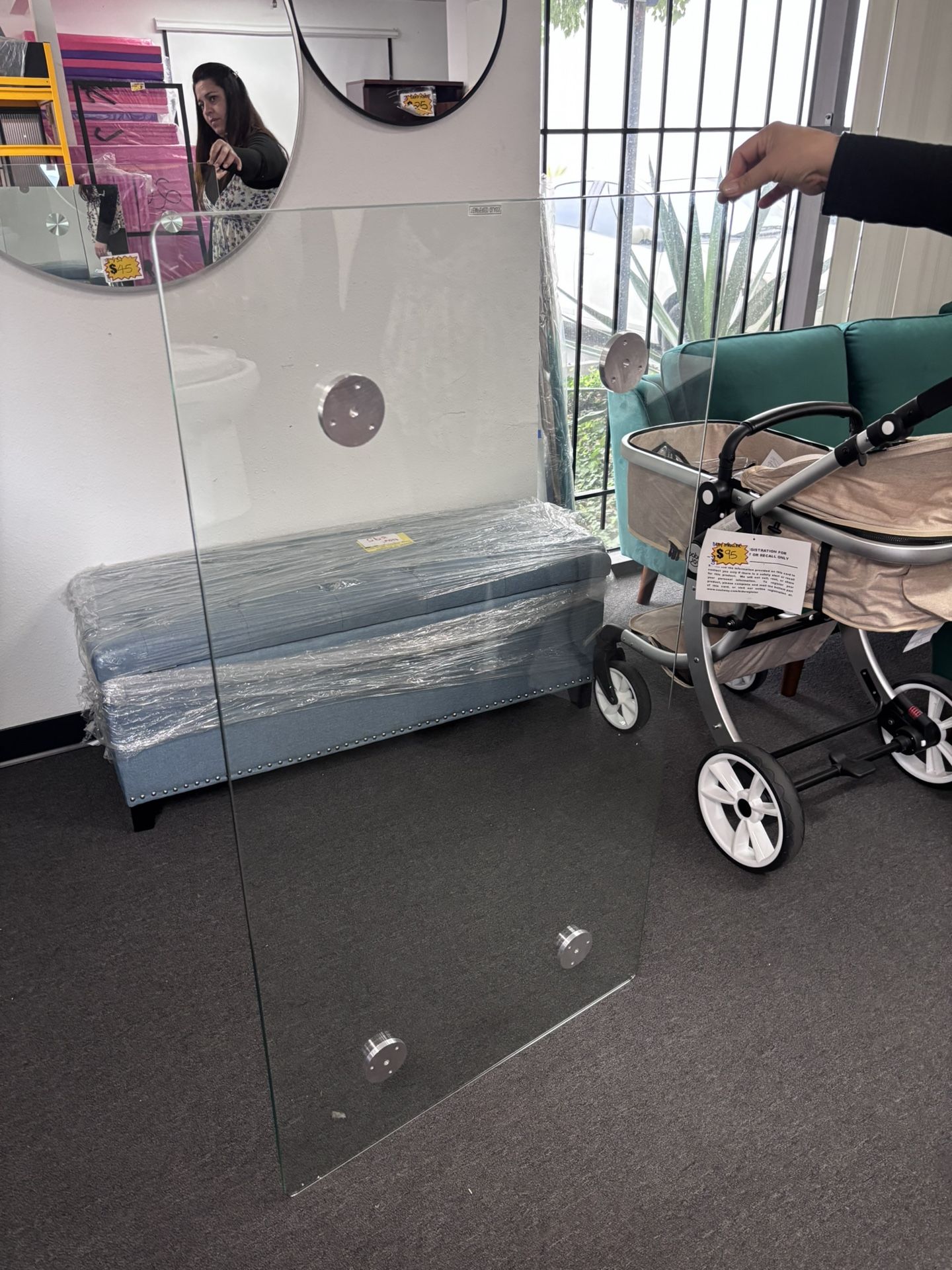 New 51” Rectangular Tempered Glass display picture 1