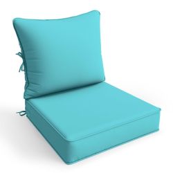 Turquoise Covers 23"x23"x4" for Outdoor Seat Cushions, Patio Chairs, Sofas and Love Seats, 4 Pack