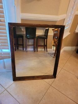 Wall Mirror, Solid Wood, Heavy