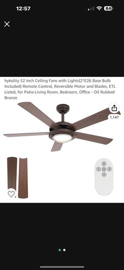Fans with Light Kit And Remote
