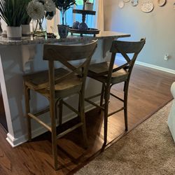 2 Wooden Bar Stools