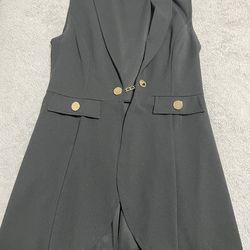 Coverall with gold buttons