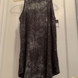 WOMEN'S MOSSIMO GRAY SILVER METALLIC TANK TOP, SIZE M, NEW														 