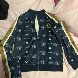 True Religion Jacket Size Small Navy Blue