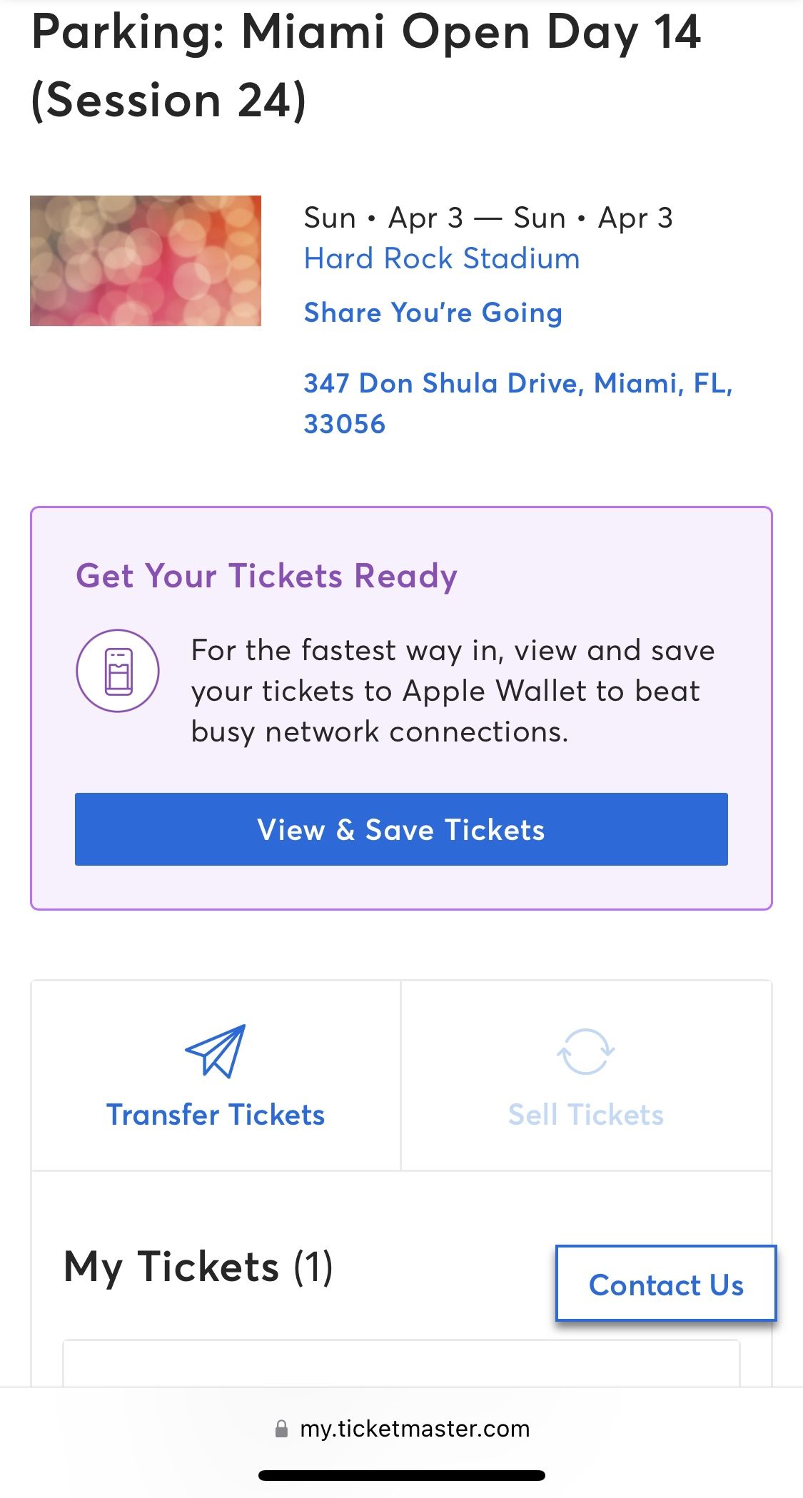 $20 Parking Miami Open