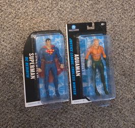 Superman and Aquaman McFarlane Toys DC 7" figures, NEW!