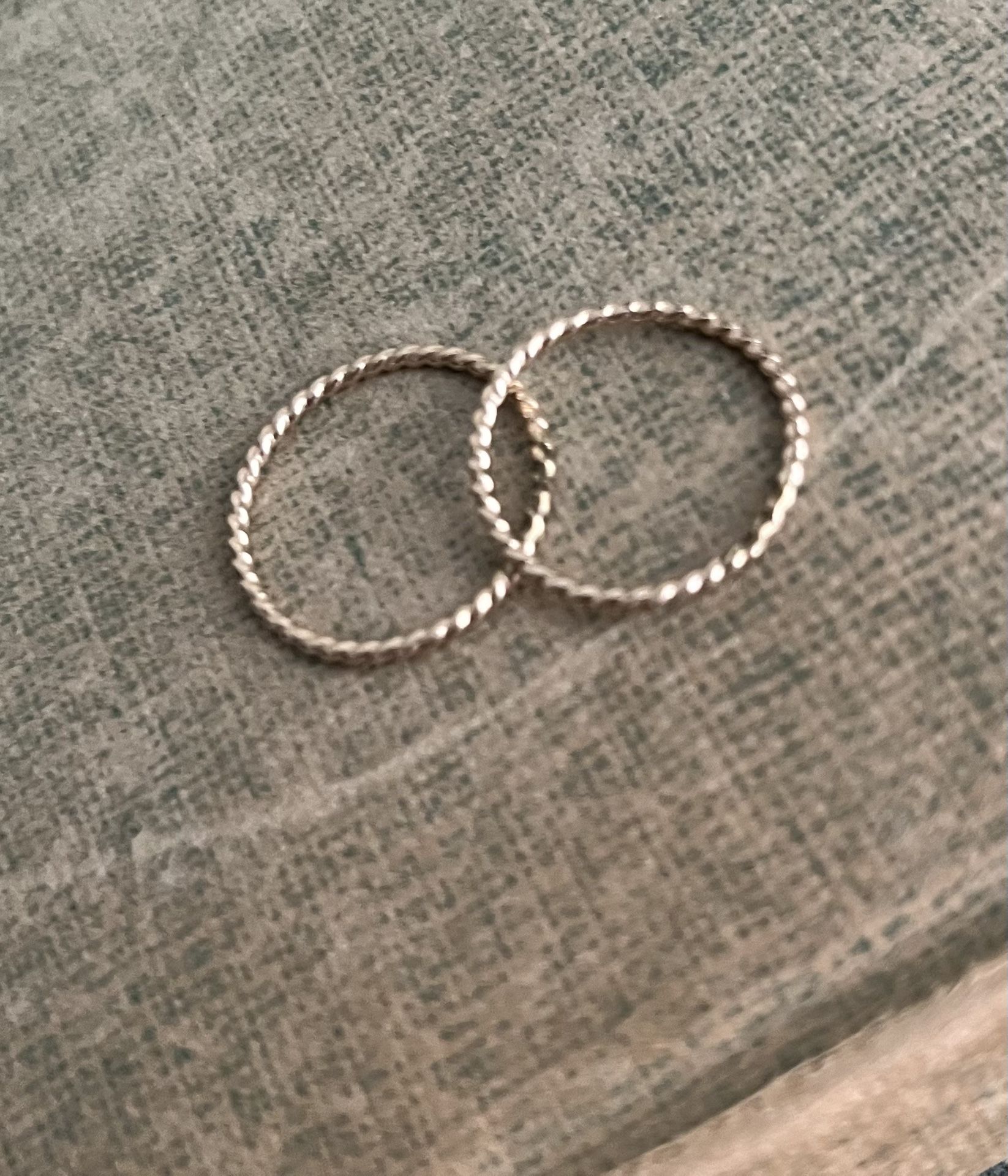 Gold Plated Spiral Rings - Size 6