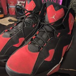 Size 10.5 Jordan True Flight Black University Red No Box