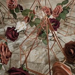 Rose Gold Centerpiece Candle Holder