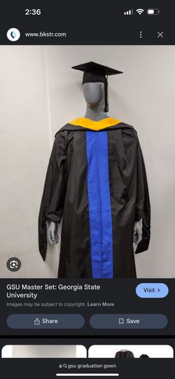 GSU Graduation Regalia (Gown, Hood and Cap)