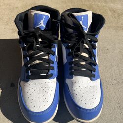 Jordan 1’s Blue/Black Baseball Cleats Size 7.5