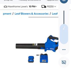 New Kobalt Brushless Leaf Blower Kit New $140+Tax