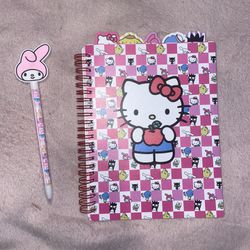 hello kitty notebook and pen