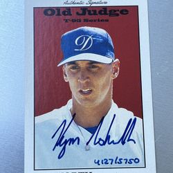 KYM ASHWORTH 1995 Signature Rookies OLD JUDGE AUTO Baseball Card