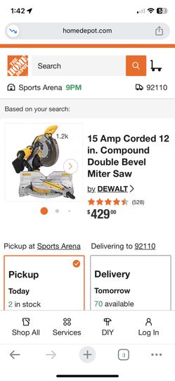 DeWalt DW706 Compound Miter Saw