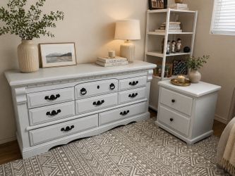 Matching Gray Dresser + Nighstand
