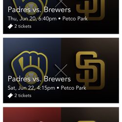 Padres Vs Brewers Thursday 20th Section 113 